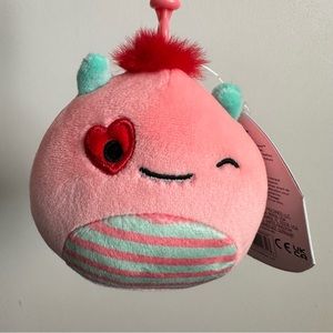 3.5” Willet Monster Valentine Squishmallows Clip NWT